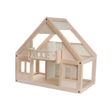 Minimalist Wooden Dollhouse Frame Creative Pretend Play Toy for Kids