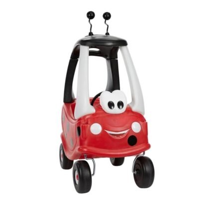 Kids Ride-On Cozy Coupe Car with Steering Wheel and Roof