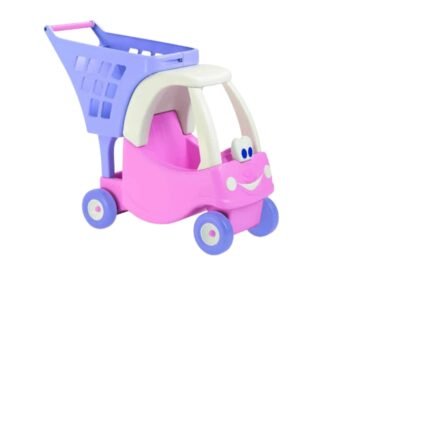 Kids Shopping Cart Ride-On Car with Storage Basket and Wheels